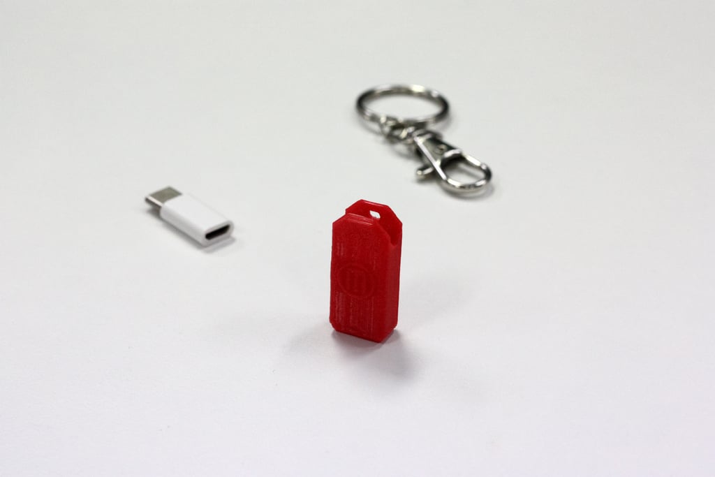 Micro-USB till Type C-adapter nyckelringfodral för OnePlus Two