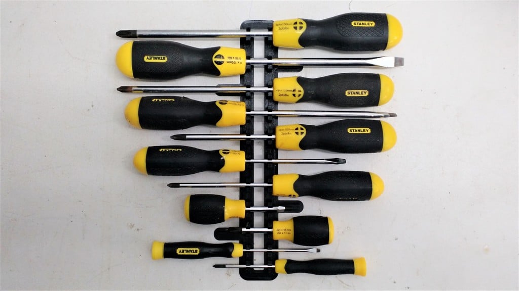 11-delad skruvmejselhållare för verktygslåda