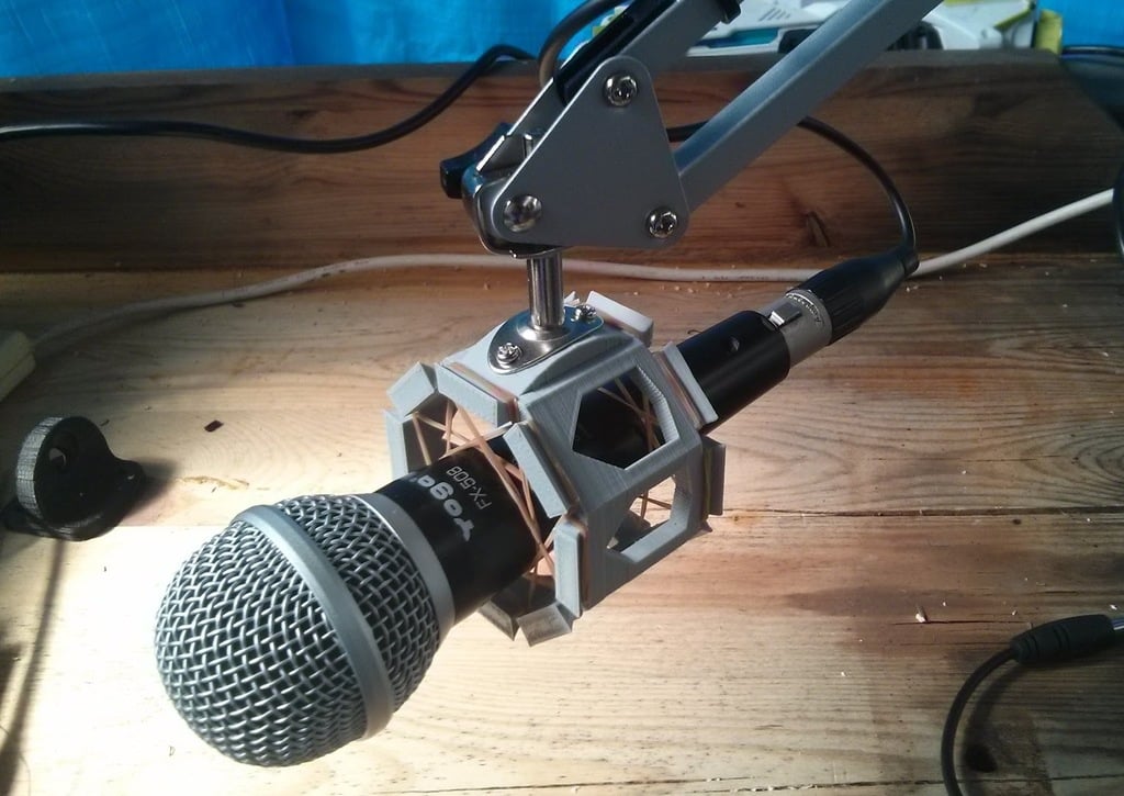 Mikrofonstötfäste för Ikea tertiallampa