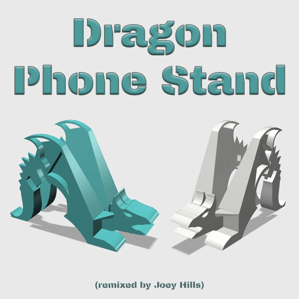 Dragon Phone Stand med hål för laddningskabel