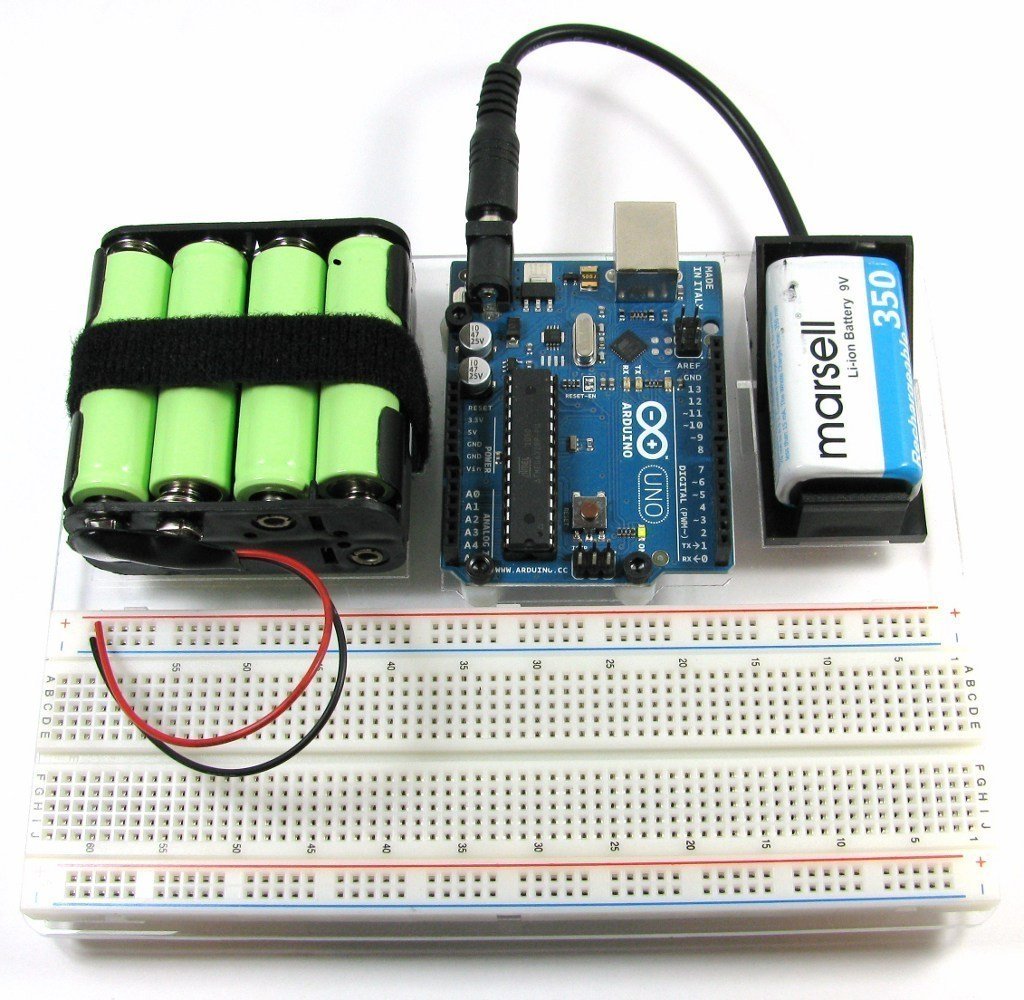 Arduino-hållare med batterimontering