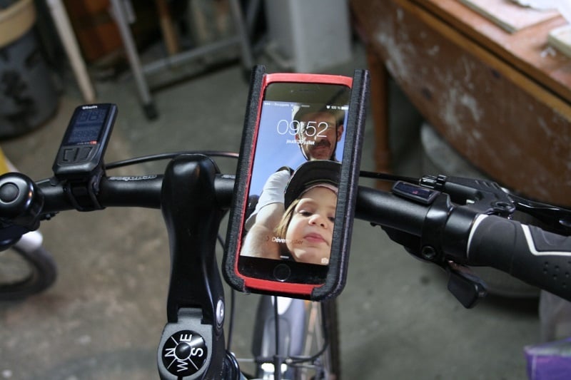Cykelfäste för iPhone 6 med Bumper Case