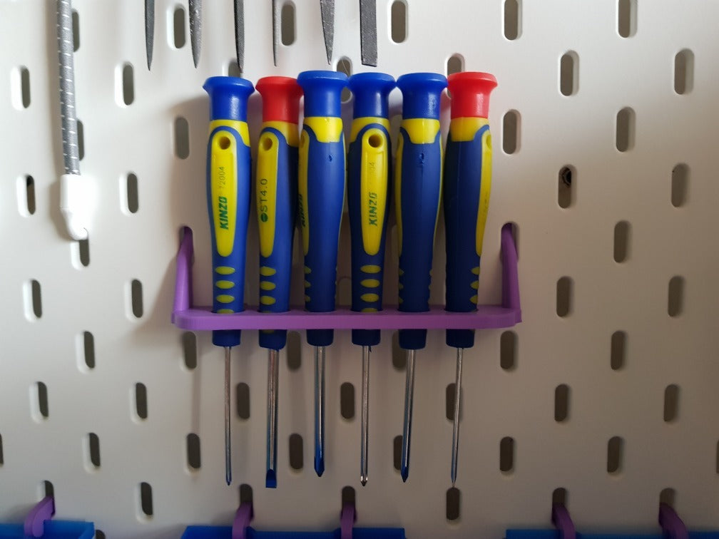 Skruvmejselhållare för 6 mindre skruvmejslar till IKEA SKADIS (SKÅDIS) fällbord