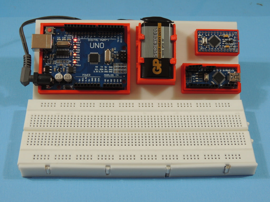 BOARDUINO - Allt-i-ett Breadboard-ställ för Arduino UNO, NANO och MINI