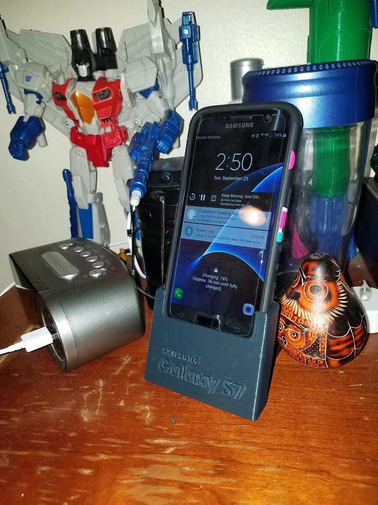 Galaxy S7 laddningsdocka och stativ för enkel och klumpig (ZiZo) modell