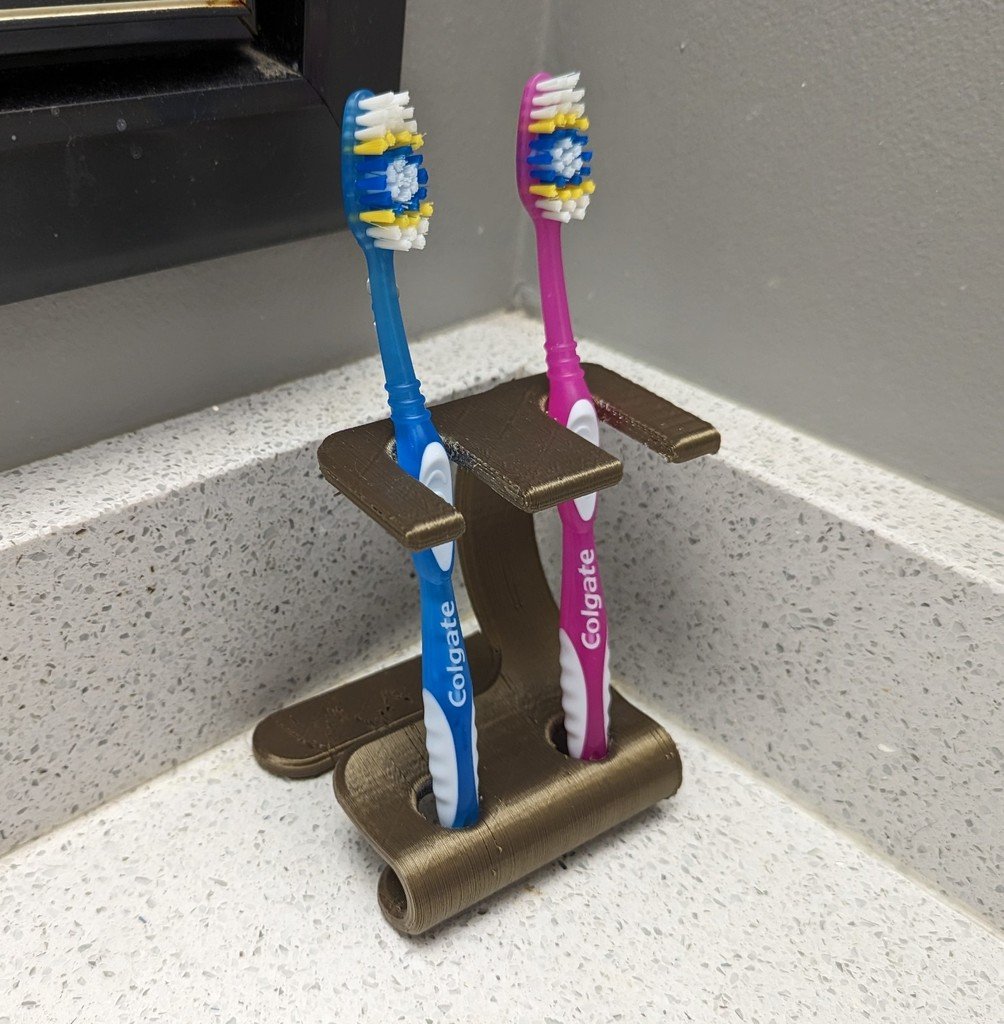 Tandborsthållare för badrummet