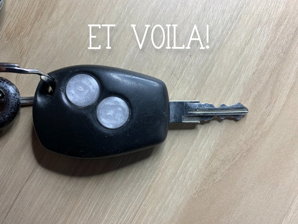 Ersättningsknappar för bilnyckel för Renault Dacia och många fler