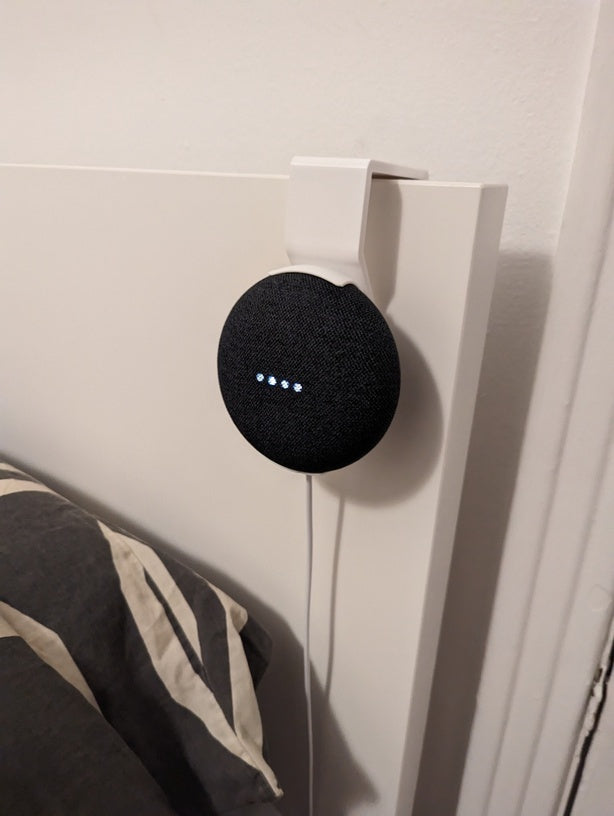 Google Home Mini / Nest Mini Hållare till Ikea Malm Säng