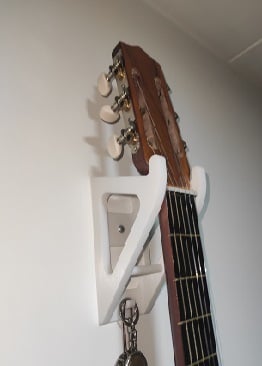 Väggfot för hängande gitarr