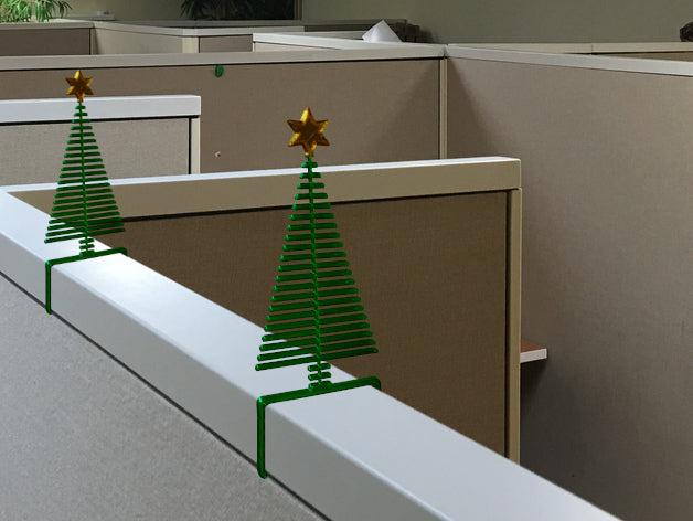 Julgransprydnader skräddarsydda för kontoret