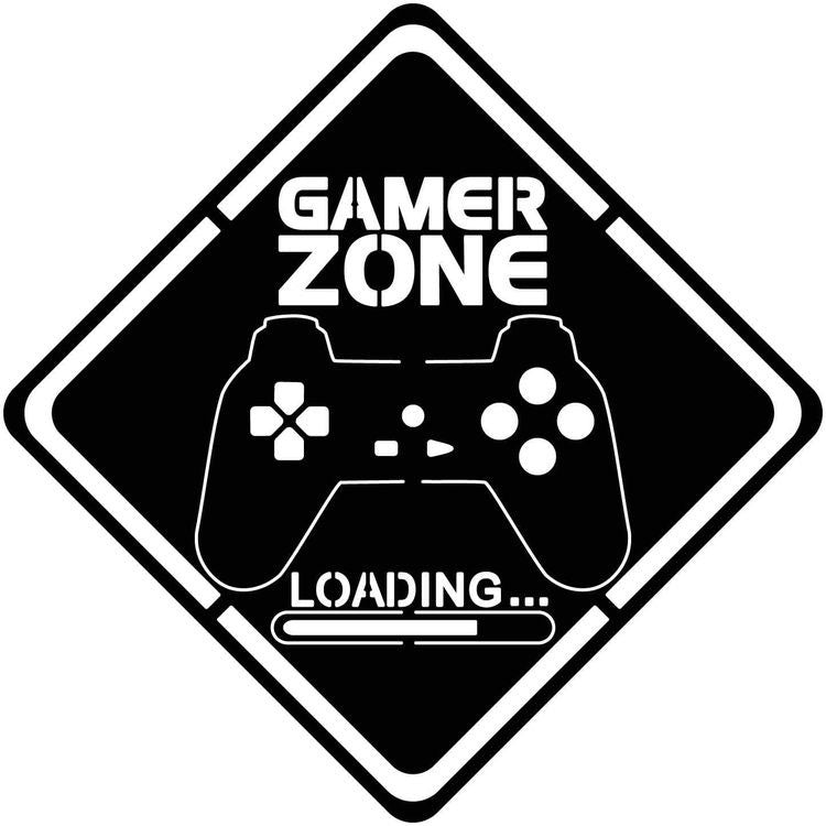 2D Gamer Zones väggkonst för spelrummet