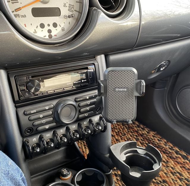Mini Cooper R50, R52, R53 biltelefonhållare med kulfäste