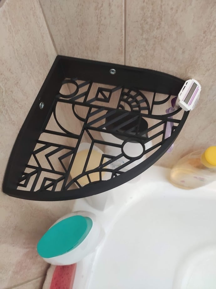Mosaik hörnhylla för bad- och duschrum 170mm
