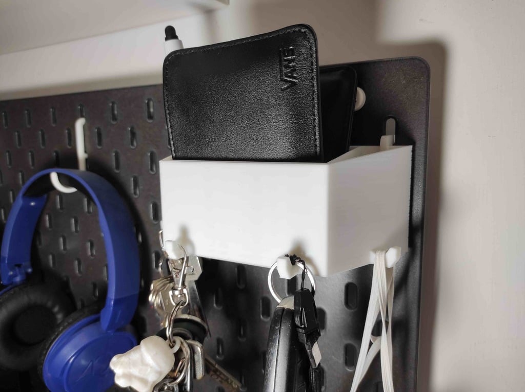 Organizer för nycklar, Covid-mask och Vans-plånbok (Skadis eller väggfäste)