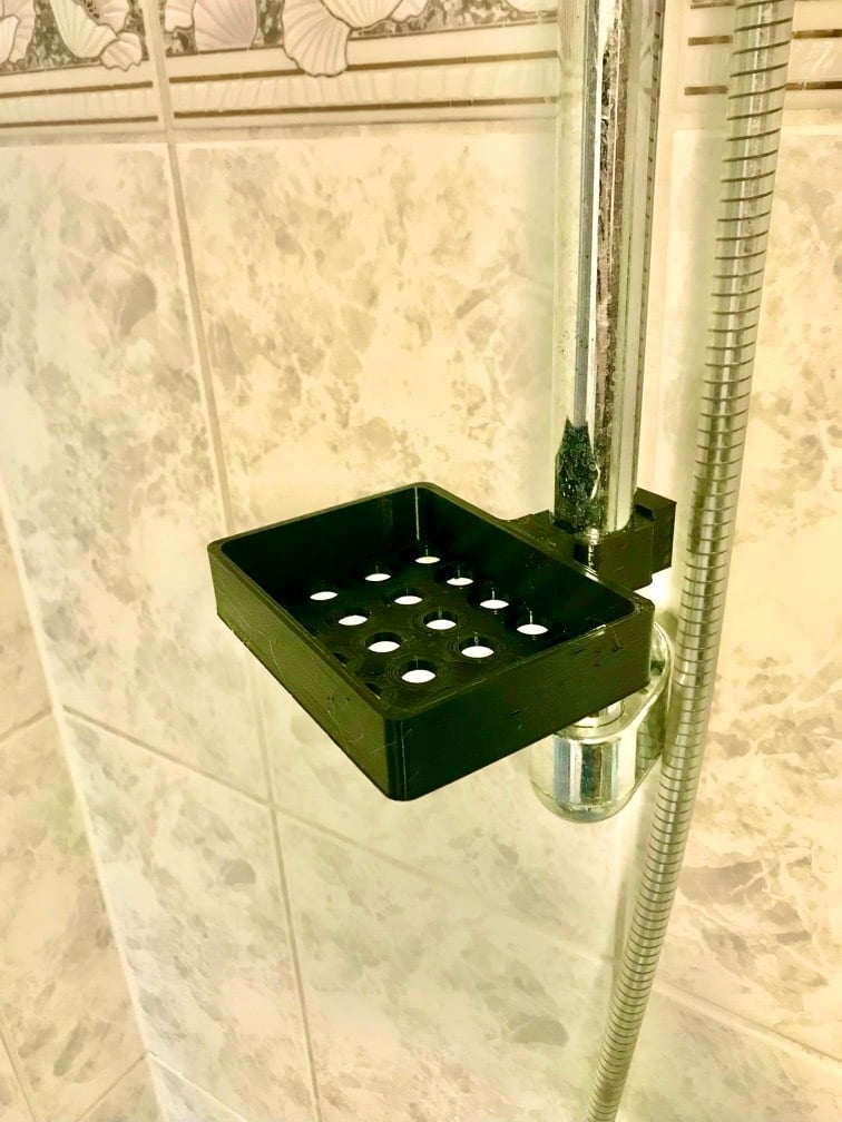 Duschbänk för standard tyska duschstänger med 25 mm diameter