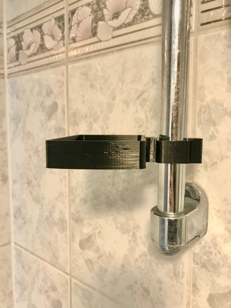 Duschbänk för standard tyska duschstänger med 25 mm diameter