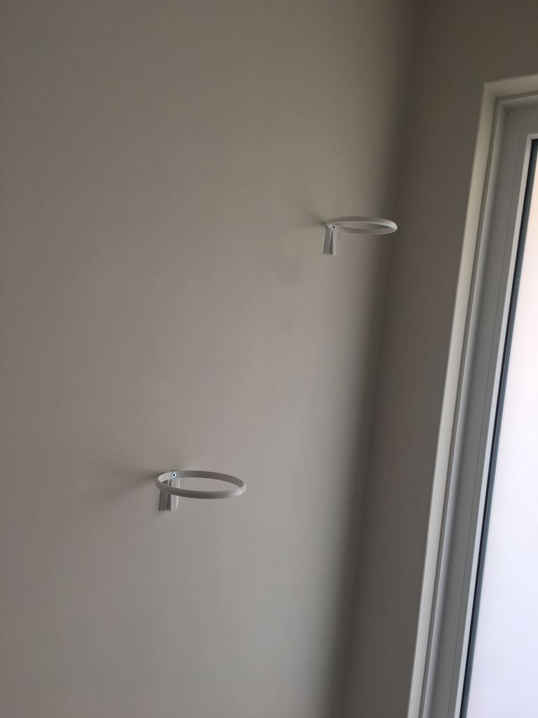Vägghängd växtkrukhållare till IKEA "Muskot" 12cm