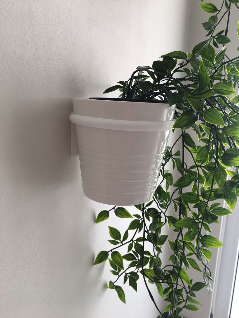 Vägghängd växtkrukhållare till IKEA "Muskot" 12cm