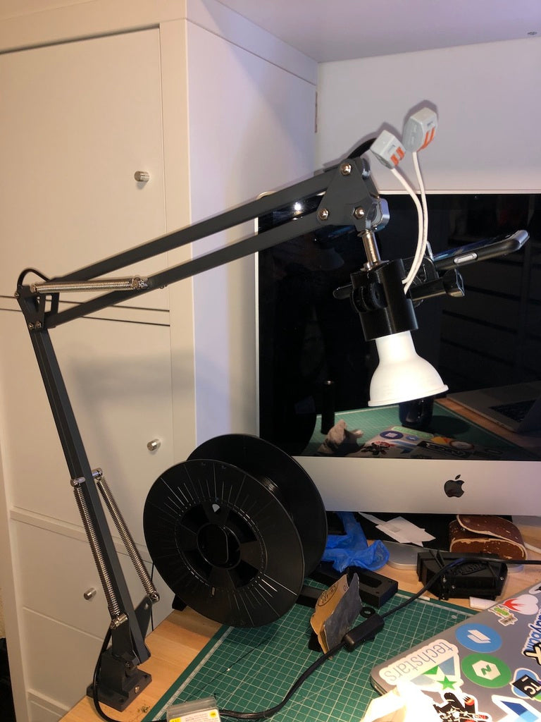 IKEA Tertial-lampa med GU10-adapter och GoPro-fästen