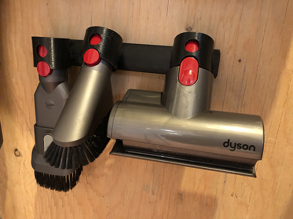 Väggmonterad hållare för tre Dyson-tillbehör (kompatibel med Dyson V7-V11)