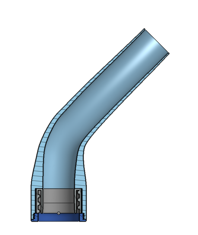 Svängbar dammsugarslangkoppling för 35 mm och 40 mm slangar