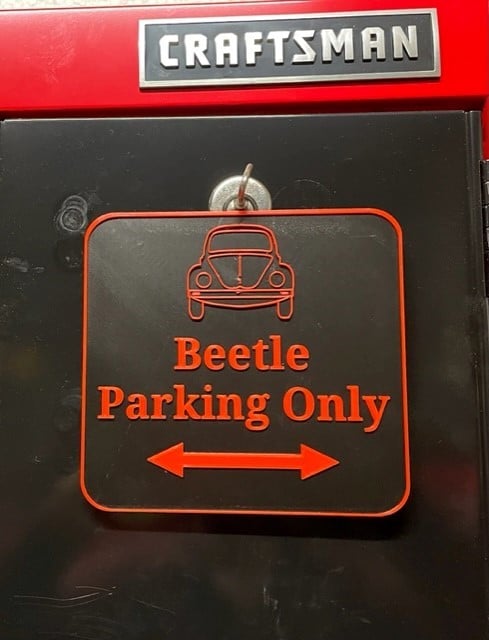 Volkswagen Beetle Parkeringsskylt för garage