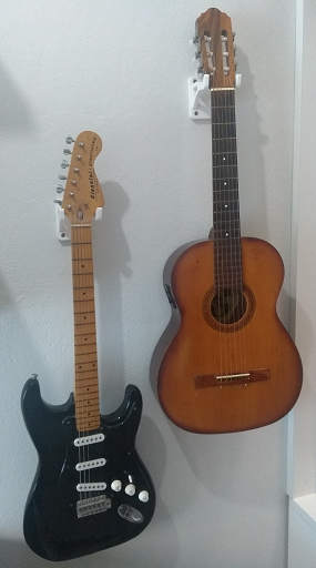 Gitarr väggfäste i 3 delar