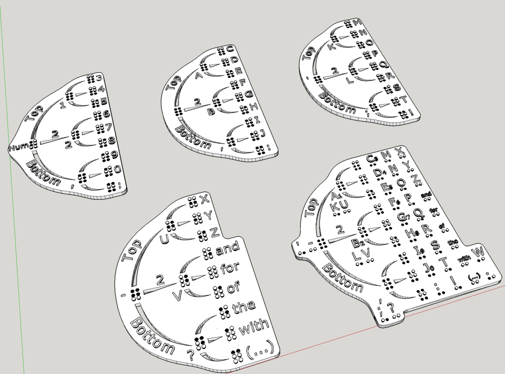 BrailleTree Visio-taktil mnemonisk hjälp för att lära sig punktskrift