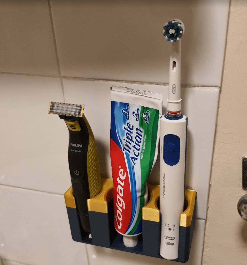 Bathroom Caddy för Oral B Pro 570 tandborste, tandkräm och Phillips OneBlade