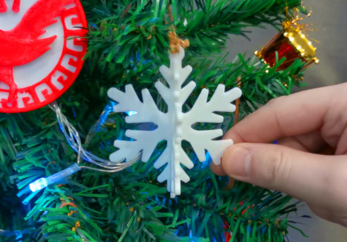 3D Snowflake Juldekorationer (3 typer)