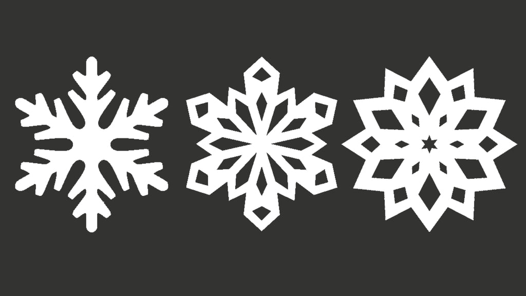 3D Snowflake Juldekorationer (3 typer)