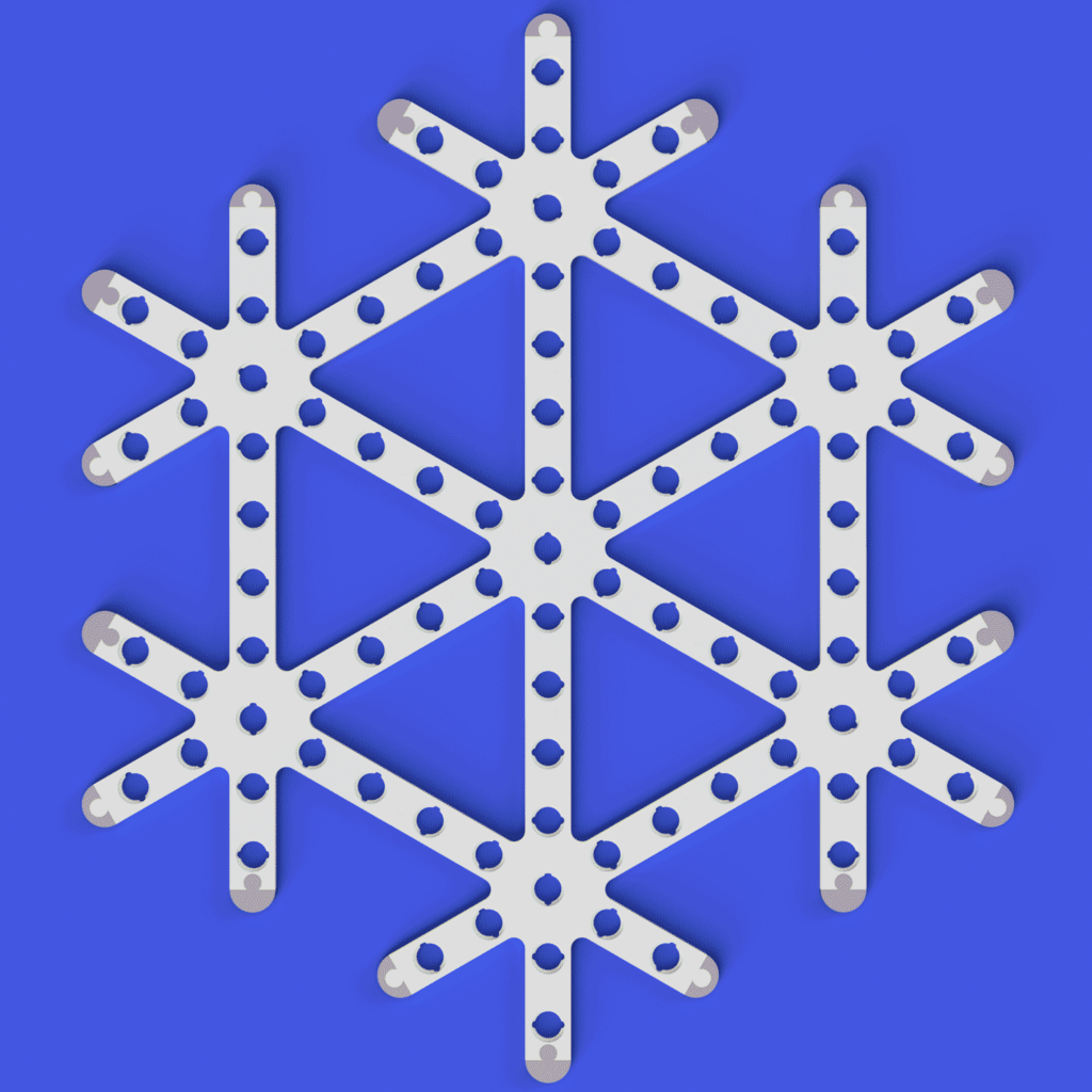WS2811 Pixel Endless Snowflake Puzzle - Skalbar julbelysning