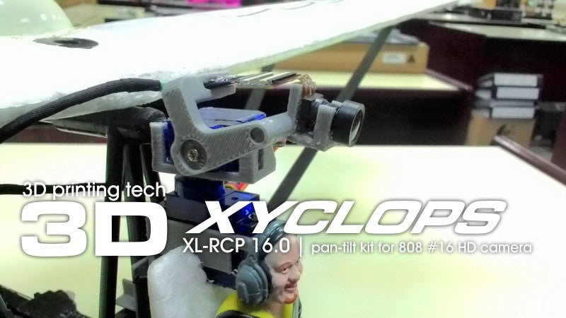 XL-RCP 16.0 XYCLOPS: Cockpitkamera pan-tilt för 808 #16 HD-kamera för ES Drifter Ultralight